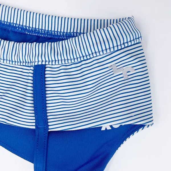 JoyLab Blue and White Striped Strappy Stretch Lightly Lined Sports Bra Size XS - Image 3