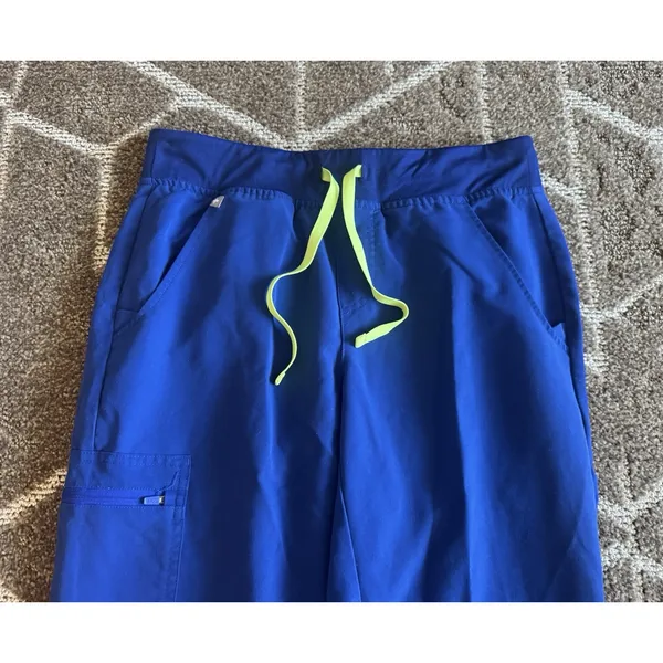 FIGS Technical Collection Women’s Scrub Blue Solid Joggers Pants Sz S - Image 3