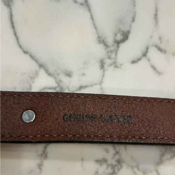 Brighton Brown Leather w/ Silver Detail Size Large‎ Woman’s Belt - Image 5