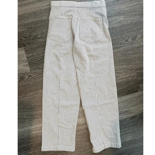 NWT Madewell The Emmett Wide-Leg Crop Pant: In Smokey Grape Stripe Size 23 - Image 9