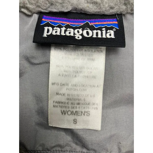 Patagonia Los Gatos Gray Sherpa Fleece Jacket Full Zip Womens Size Small Outdoor - Image 2