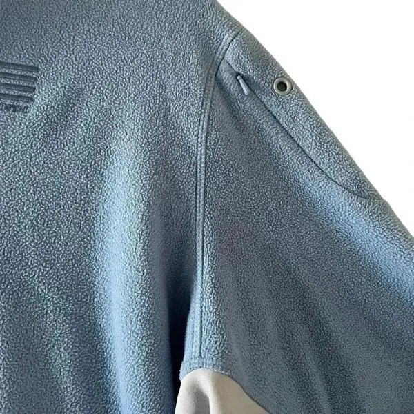 Lands’ End ¼ ZIP Fleece Blue Gray Long Sleeves Soft Cozy Unisex Jacket 3X #1308 - Image 8