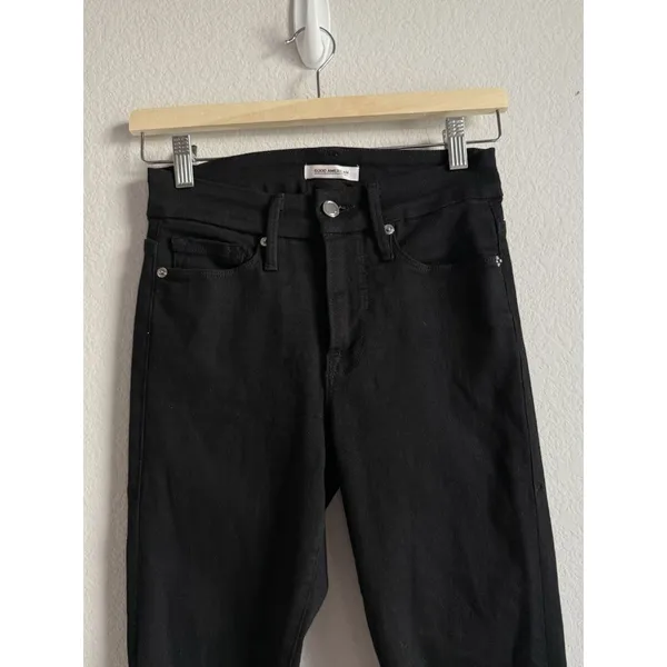 Good American Good Legs Black Skinny Jeans Women's Size 0/25 Stretch‎ GAGL403 - Image 3
