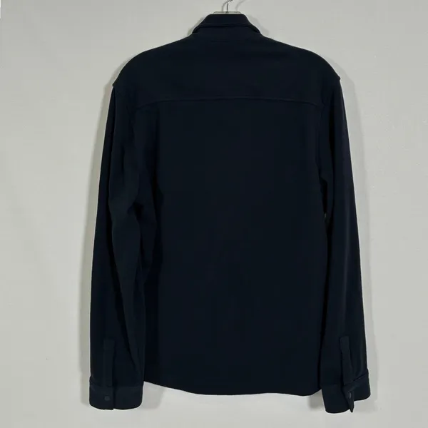 Zella Womens Blue Fleece Snap Front Pullover Funnel Neck Long Sleeve Top - Image 6