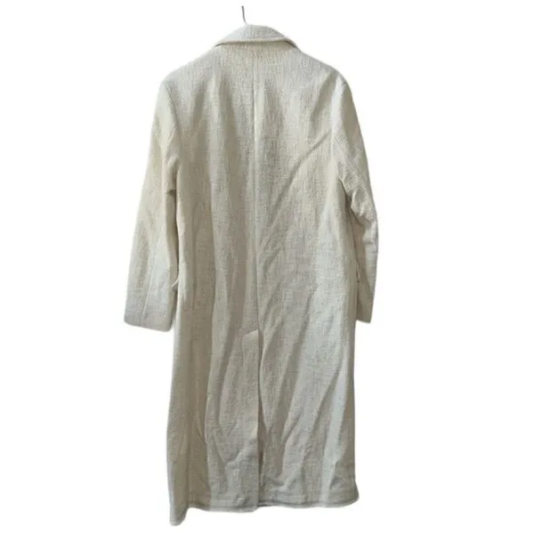 Zara Cream Textured Oversized Long Coat(XS) - Image 5