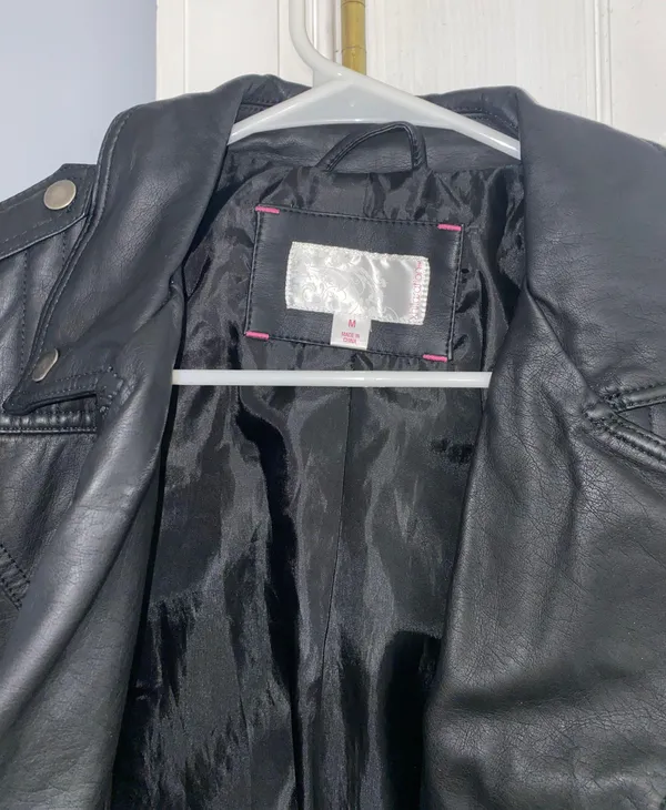 Leather Black Jacket Size M - Image 3