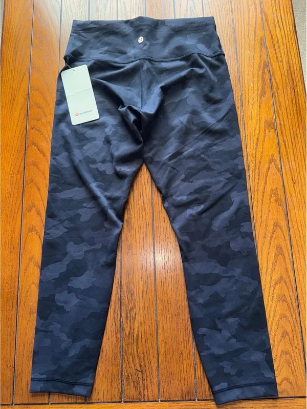 Lululemon Wunder Train High Rise 25” Heritage Camo Deep Coal Black Size 10 NWT - Image 2