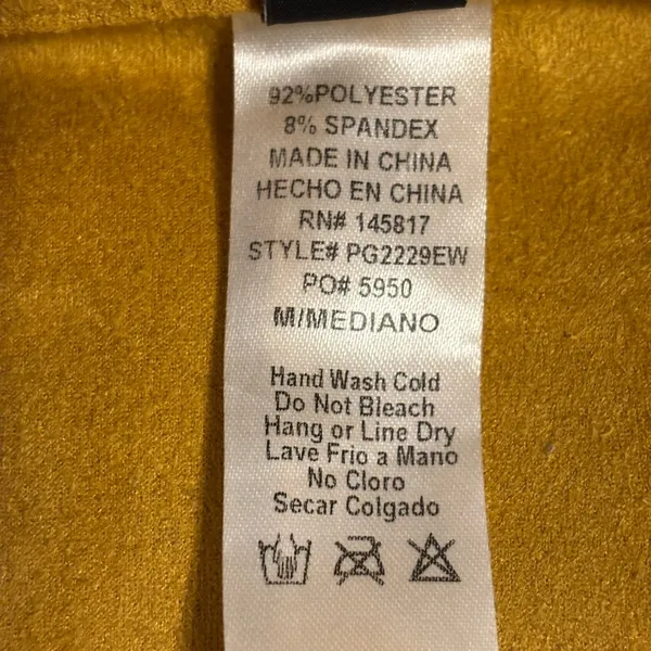 Windsor Mustard Faux Suede Lace Up Moto Jacket Cropped Medium - Image 3