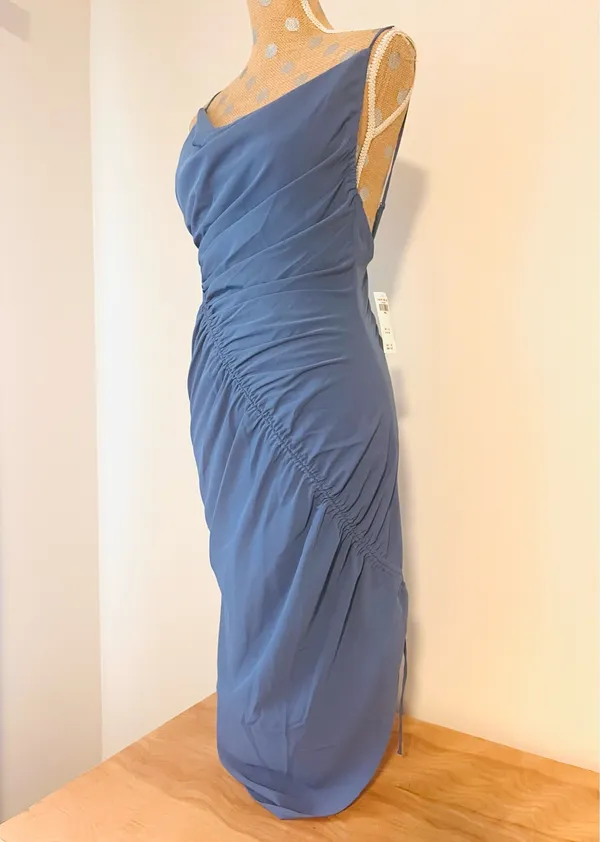 Abercrombie Backless Asymmetrical Ruched Midi - Image 8
