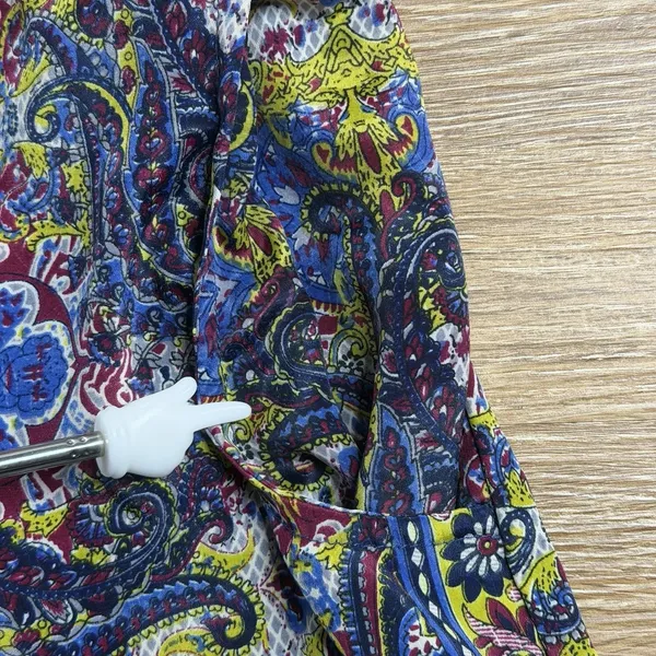 Earthbound Trading Co Romper Women S Paisley Boho Button Front Pockets Festival - Image 3