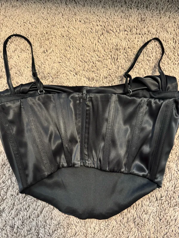 Black Going Out Top ZARA Corset - Image 2