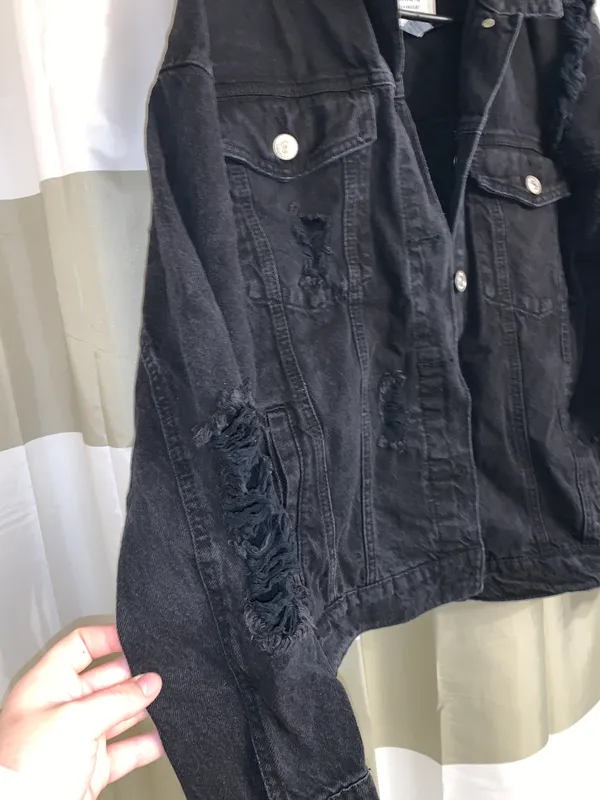 Forever 21 Distressed Denim Jacket - Image 3