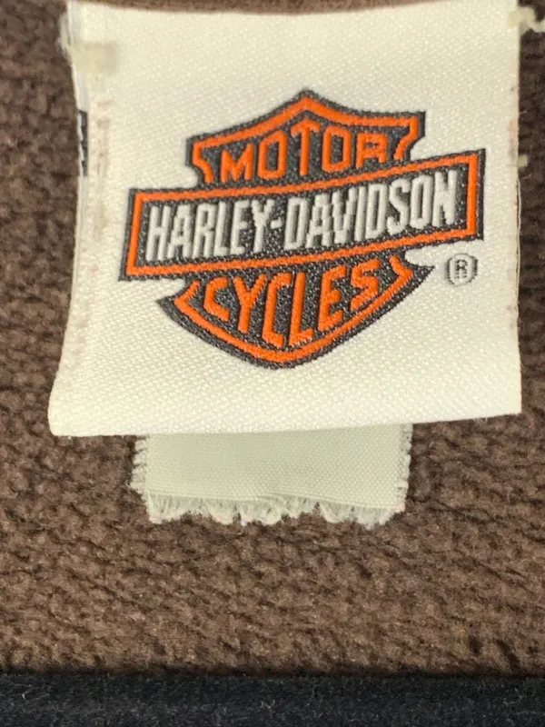 Harley Davidson Womens Hoodie Brown Full Zip Ocean State Warwick RI Cotton Blend - Image 6