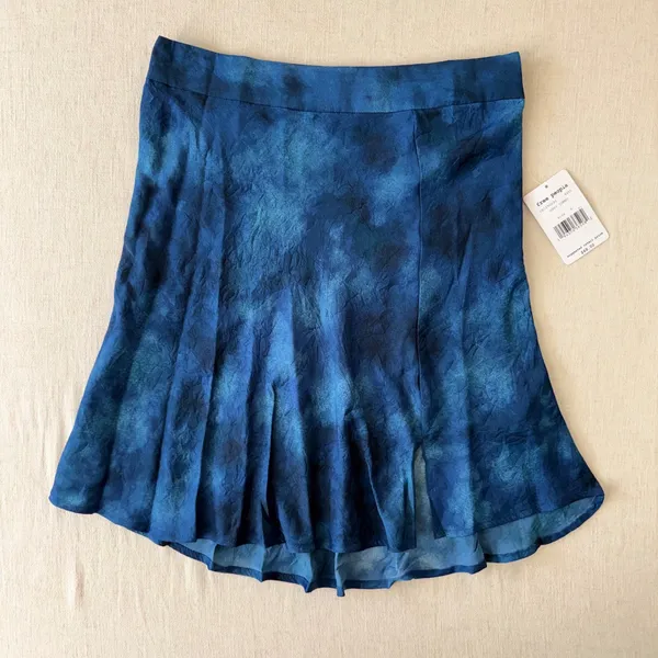 Free People Martine Flirt Tie Dye‎ Mini Skirt Navy Blue Womens Size 6 NWT boho - Image 12