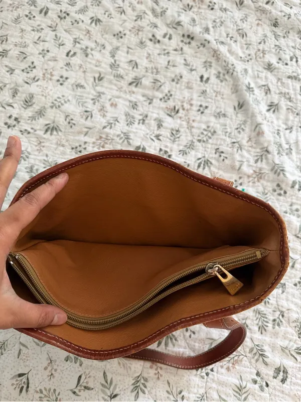 Celine Macadam Triomphe Vintage Tote Bucket Bag Brown Coated Canvas Purse - Image 6