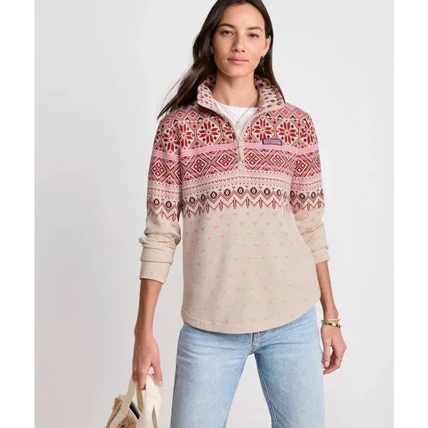 Vineyard Vines M Dreamcloth Fair Isle Shep Shirt Quarter Zip Pullover - Image 10