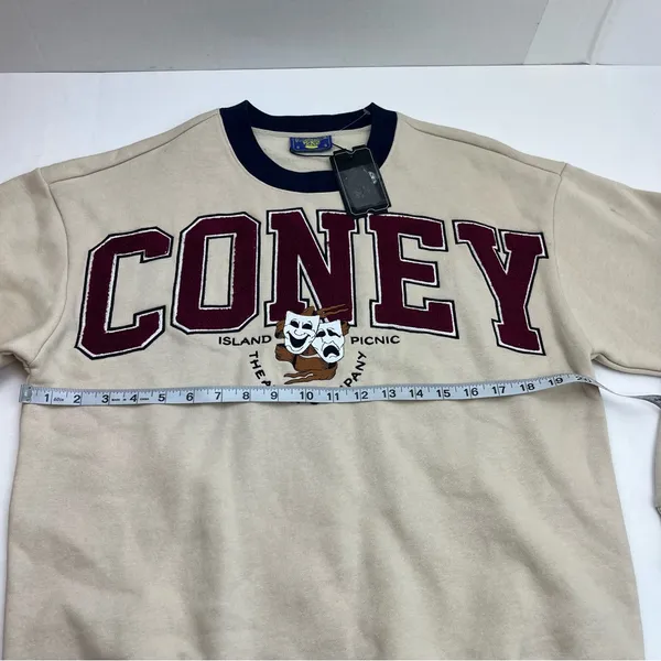 Coney Island Picnic Theater Company Graphic Sweatshirt Womens Small NEW‎ *FLAWED - Image 9