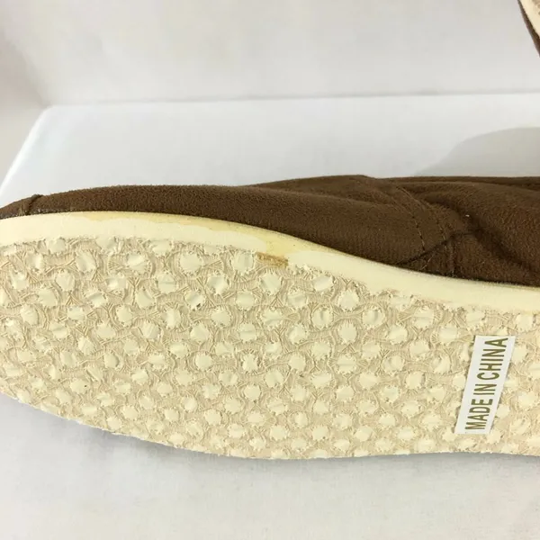 Bucco Womens Espadrille Flats Faux Suede Slip On Brown Size 10 - Image 6