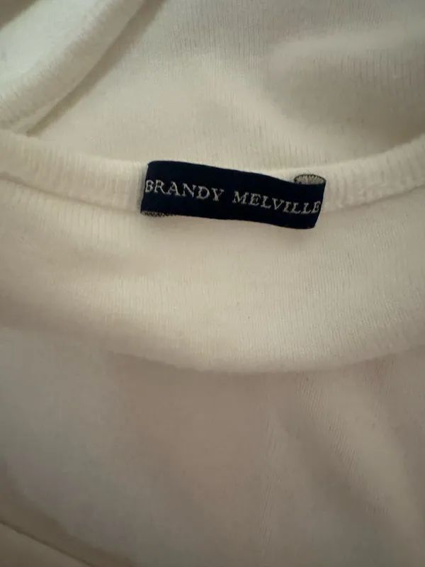 Brandy Melville Long Sleeve Top White - Image 2