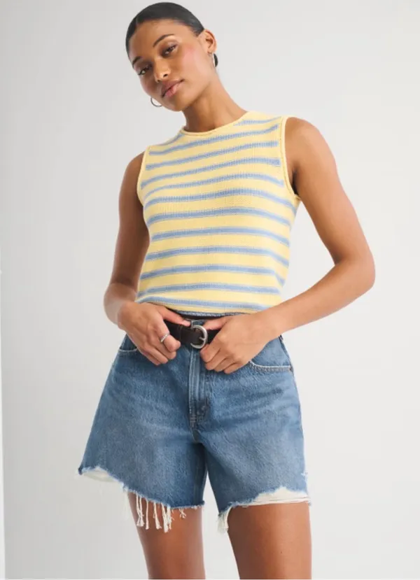 Abercrombie Distressed Jean Shorts High-Rise - Image 3