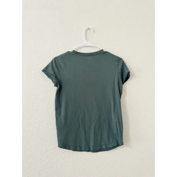 Madewell Northside Vintage Tee Dark Green 100% Cotton Size XS - Image 2