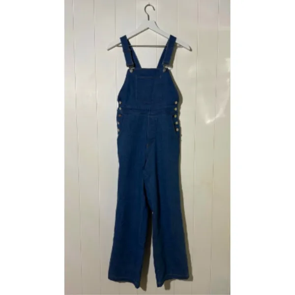 Capulet Lennon Denim Overalls XS Blue Wide Leg Dungaree Stretch Retro Fit - Image 3