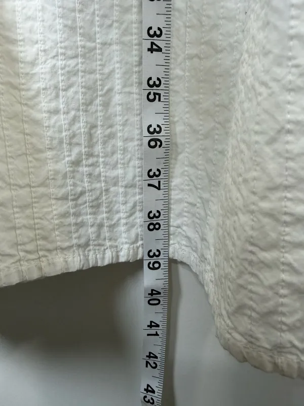 Topshop White Cotton Seersucker Strappy Tiered Maxi Dress with Tie Back - Image 5