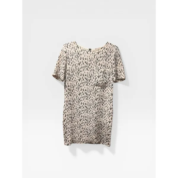 Essentiel Antwerp Animal Print Bow Back Shift Mini Dress Size 34 US 2 - Image 3