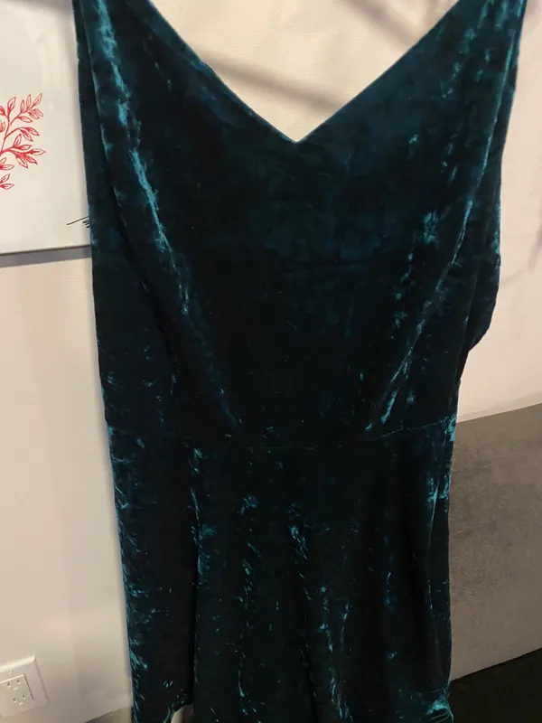 Burberry Blue Velvet Dress - Image 3