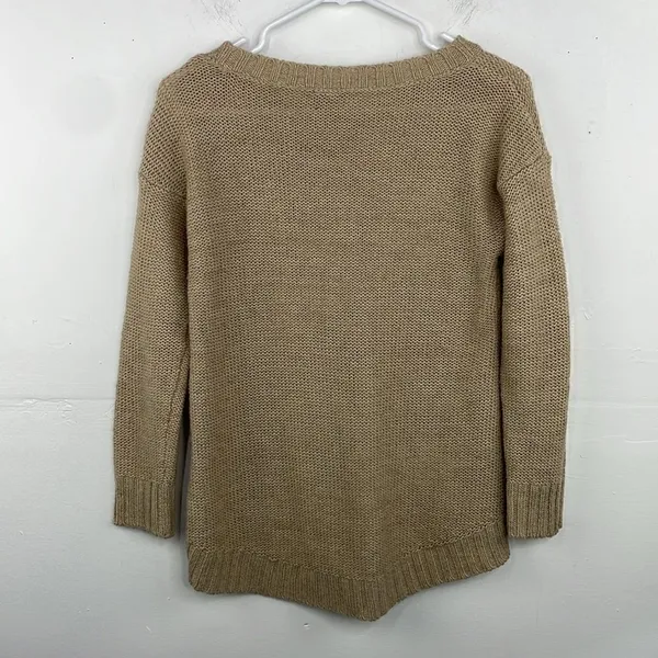 Faded Glory cable knit camel color sweater size small - Image 2