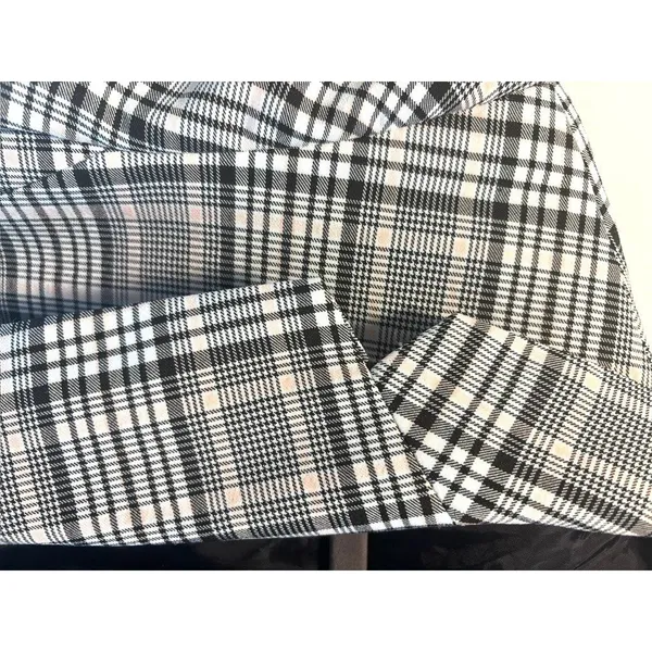 Select Plaid Blazer Women's Size UK 10 / EUR 38 Y2K Black White Peach Jacket - Image 6