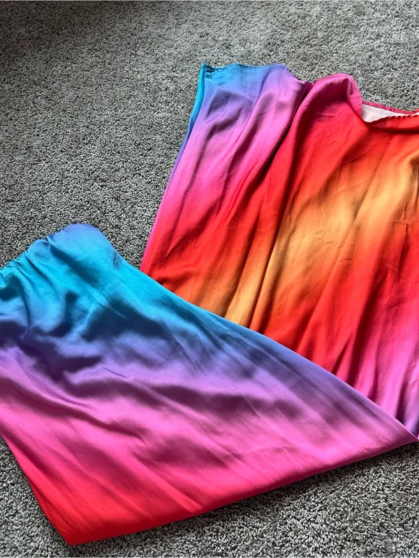 Show Me Your MuMu Rainbow Ombre Strapless Maxi Dress - Image 3