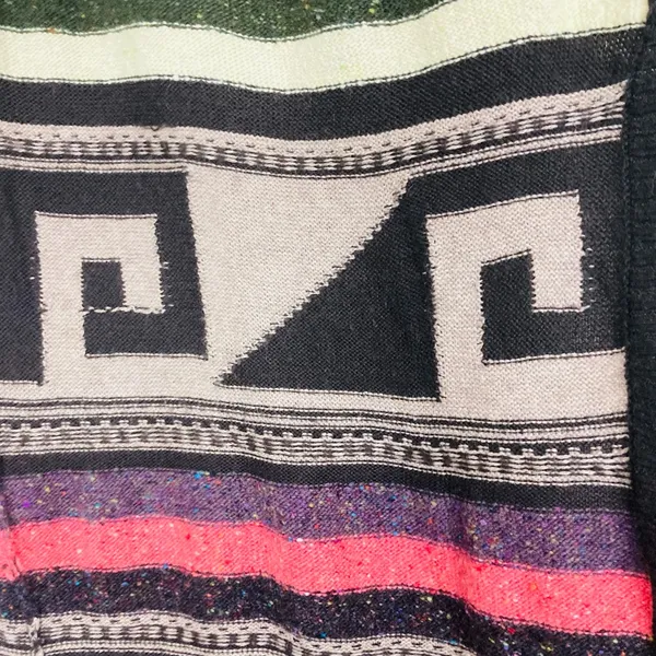 Free People Rolla Costa open sweater duster cardigan with southwestern motif. M - Image 4
