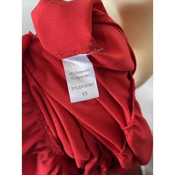 Tuckernuck POMANDER PLACE Red Crepe Kenzo Dress XS - Image 10