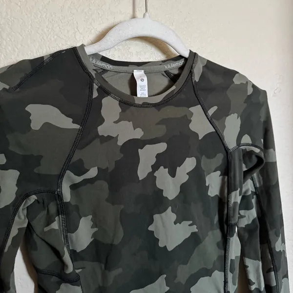 Lululemon Its Rulu Run Long‎ Sleeve Shirt 2 Heritage 365 Camo Medium Olive Multi - Image 5