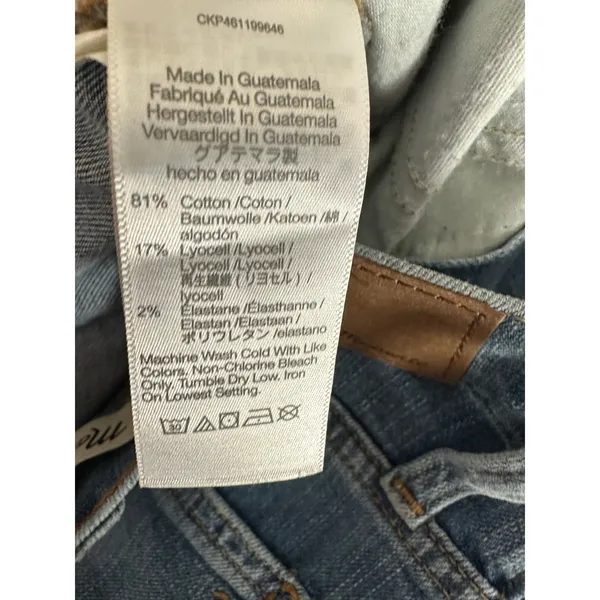 Madewell The Perfect Vintage Jean Women 26 Blue Medium Wash Raw Hem CKP461199646 - Image 7