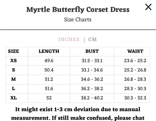 NEW LaceMade *Discontinued* Myrtle Butterfly Corset Dress Size S - Image 10