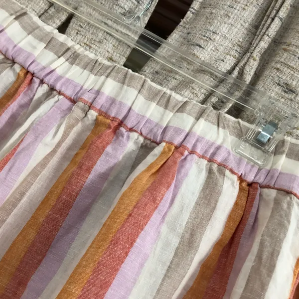 Lou & Grey for Loft Striped Linen Wide Leg Crop Pants - Image 8