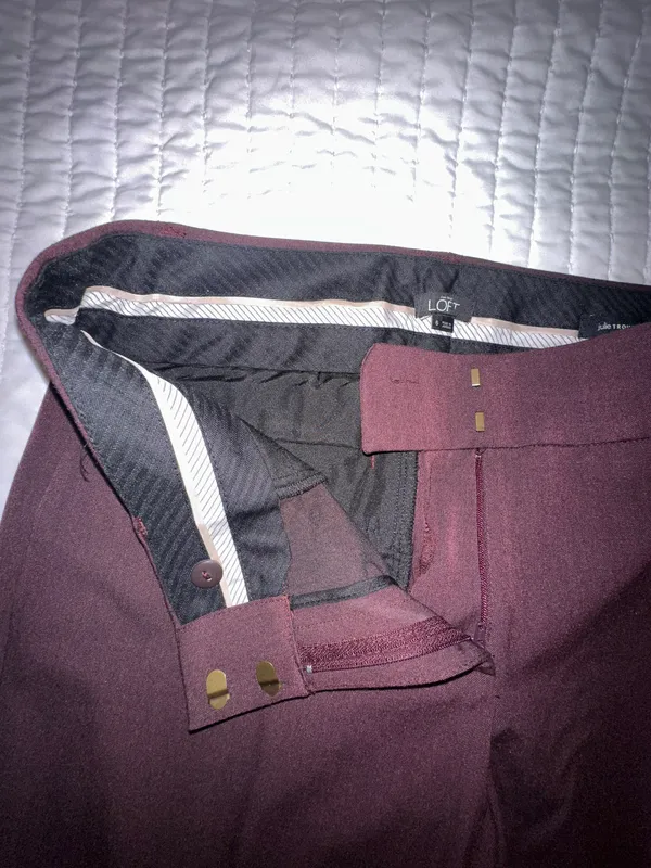 Loft Maroon Julie Trousers - Image 3