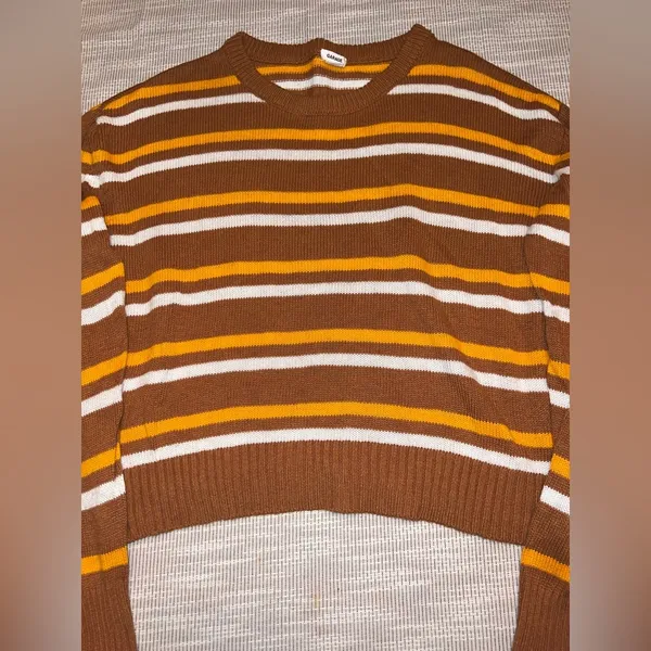 Garage Brown‎ Striped Cropped Sweater Size P/S (XS/S) - Image 5