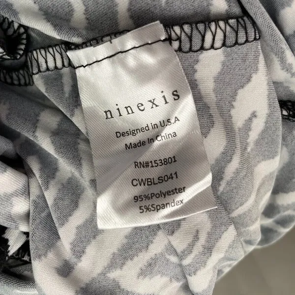 Ninexis Womens Size Medium Zebra Print Knit Maxi Slit Skirt Resortwear Mobwife - Image 9