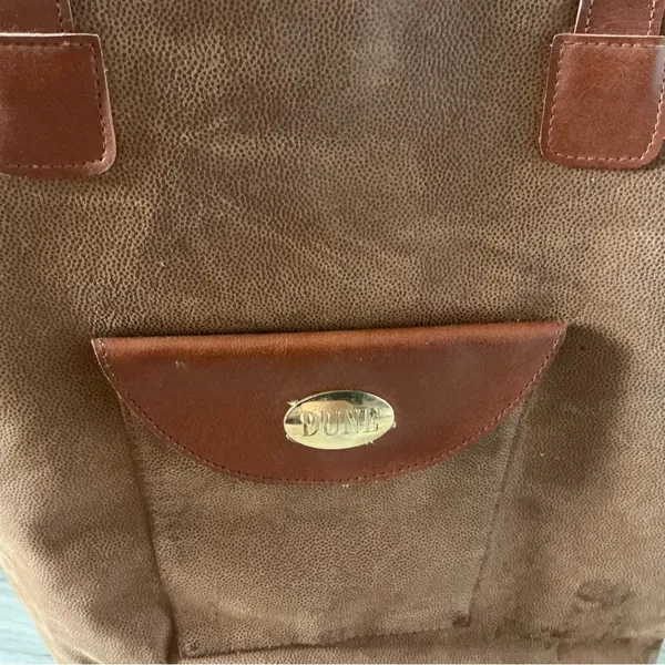 Dune London brown suede large handbag tote shopping bag - Image 8