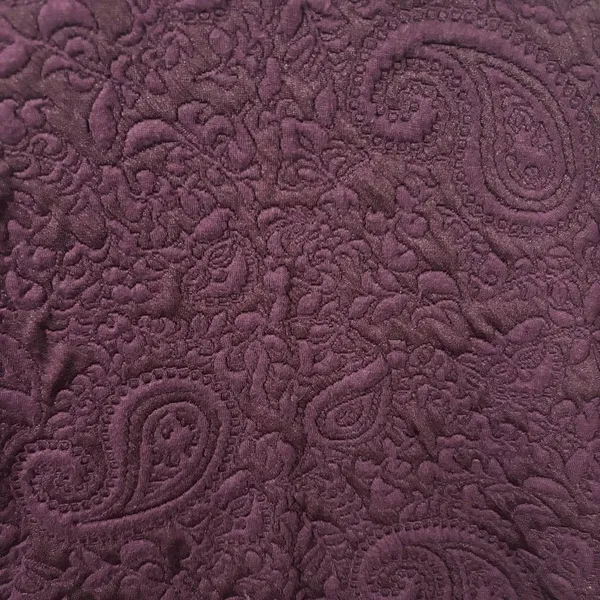 Lands End Paisley Quilted Long Sleeve Top Womens M Purple Casual Loungewear Work - Image 3