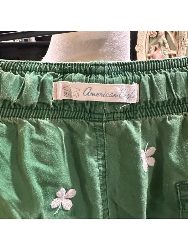 American Eagle Green Floral Embroidered Lounge Pants Size XL - Image 7
