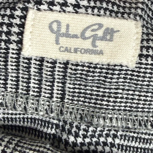John Galt Glen Plaid Wrap Mini Skirt Black White Buckle MD383 XXS‎ - Image 2
