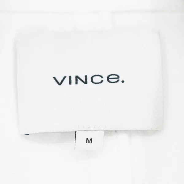 Vince Women's Cotton Cropped Casual Belted Blazer Jacket White Medium - Image 2