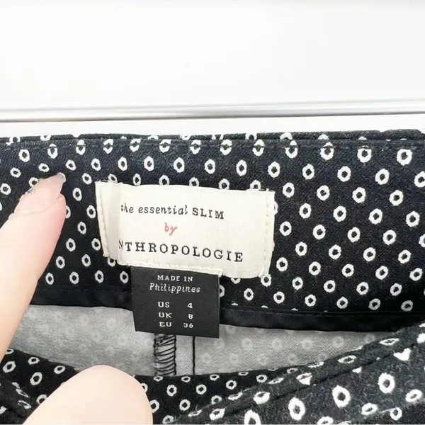 Anthropologie Slim Leg Dress Pants Women's‎ Size 4 Black Minimalist Chic - Image 6