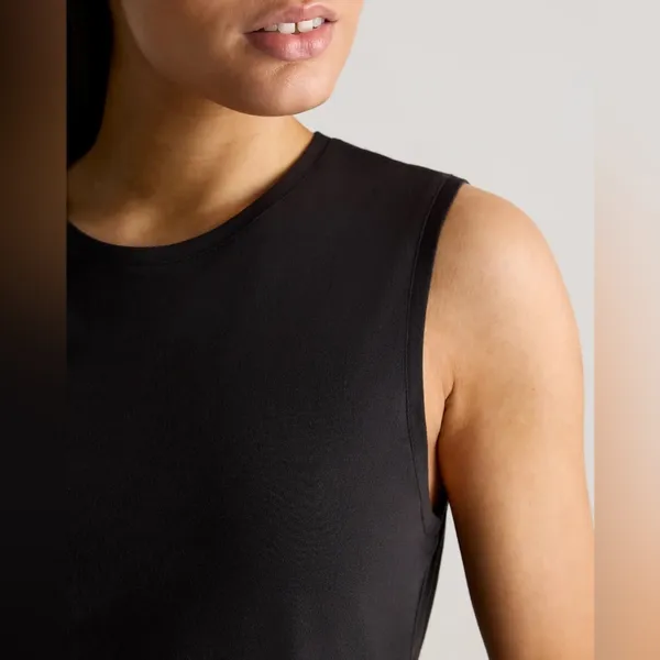 Quince Women’s Cotton Modal Muscle Tank in Black Size S - Image 3