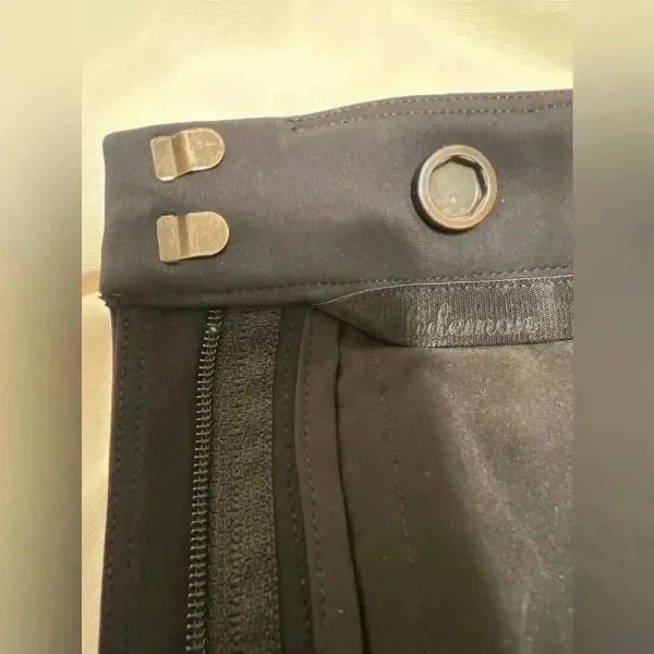 Lululemon $148‎ Black Work Slacks Pants Zipper Button Nylon Xtra Life Business - Image 5