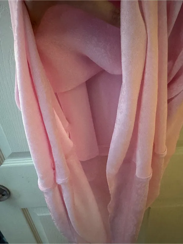 Altar'd State Pale Pink Satin Cowl Midi Slip Dress - Image 5